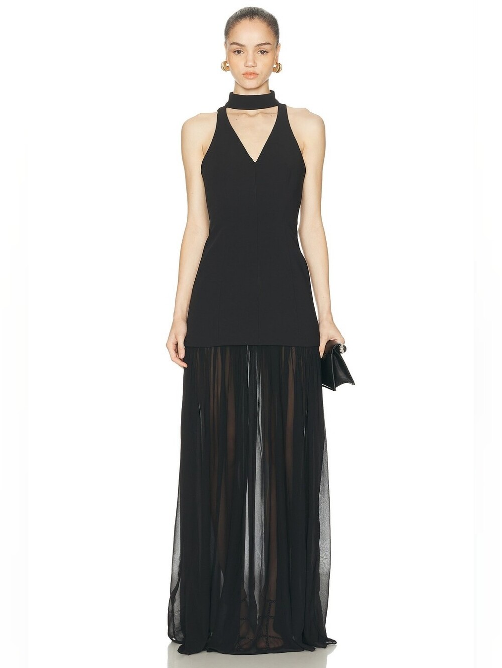 NWT $379 L'ACADEMIE by Marianna Serin Gown Size Medium Black